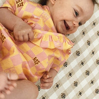 Baby Wrap Body in Gelben Karomuster - The Baltic Shop