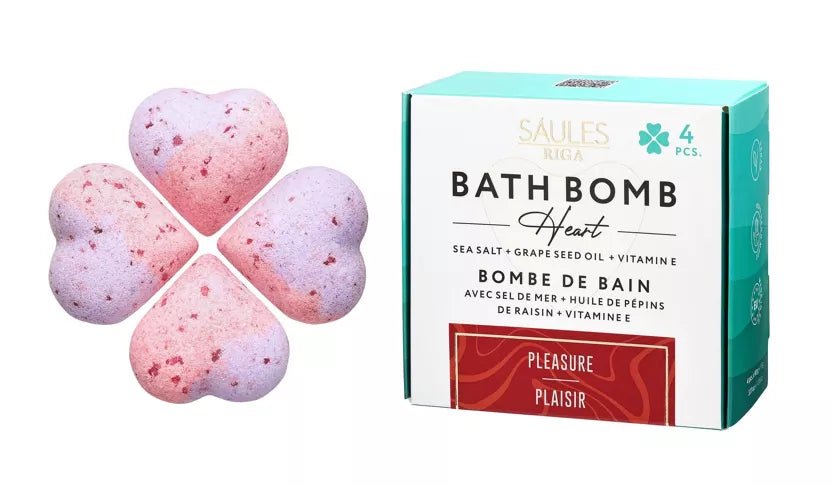 Badebomben in Herzform in 4er Set - The Baltic Shop