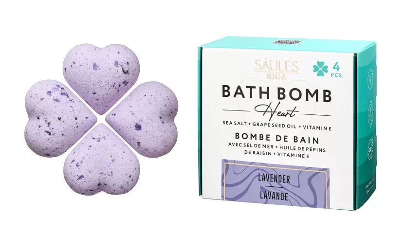 Badebomben in Herzform in 4er Set - The Baltic Shop