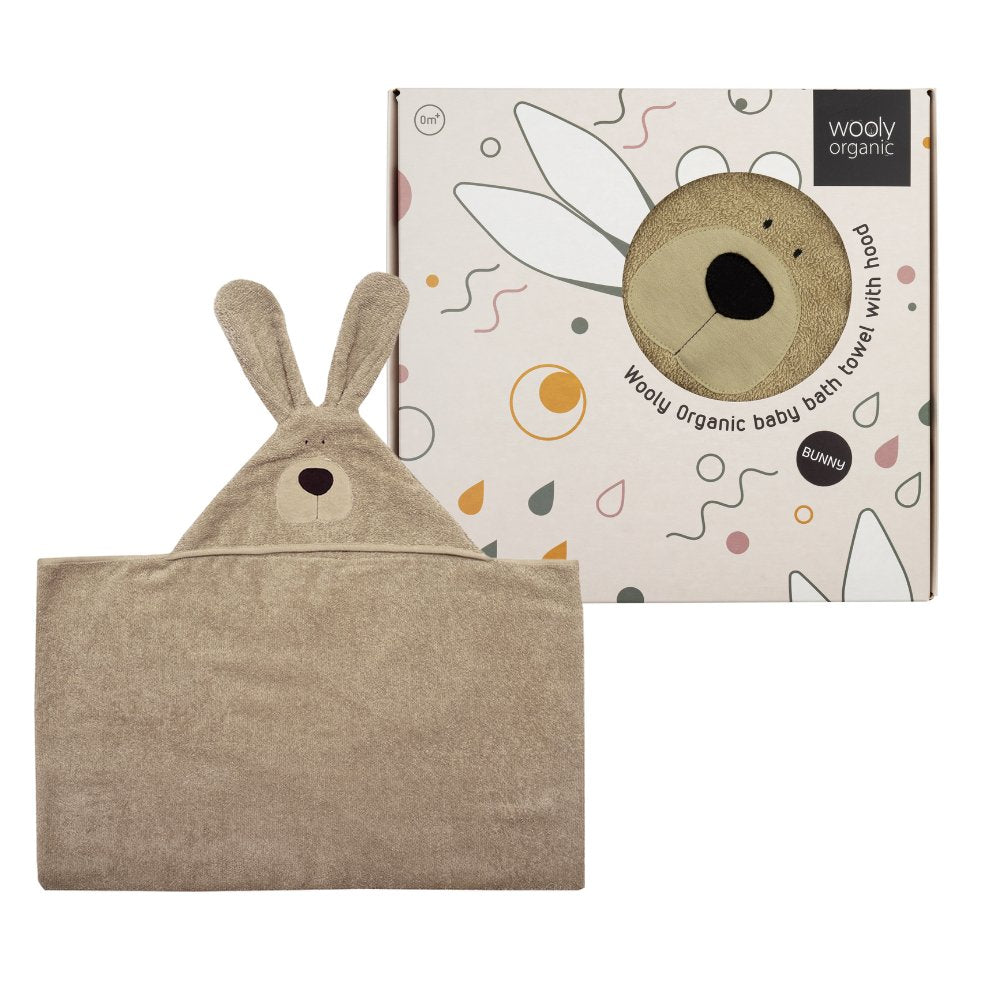Badetuch aus Bio Baumwolle - Hase, in 2 Farben+ - The Baltic Shop