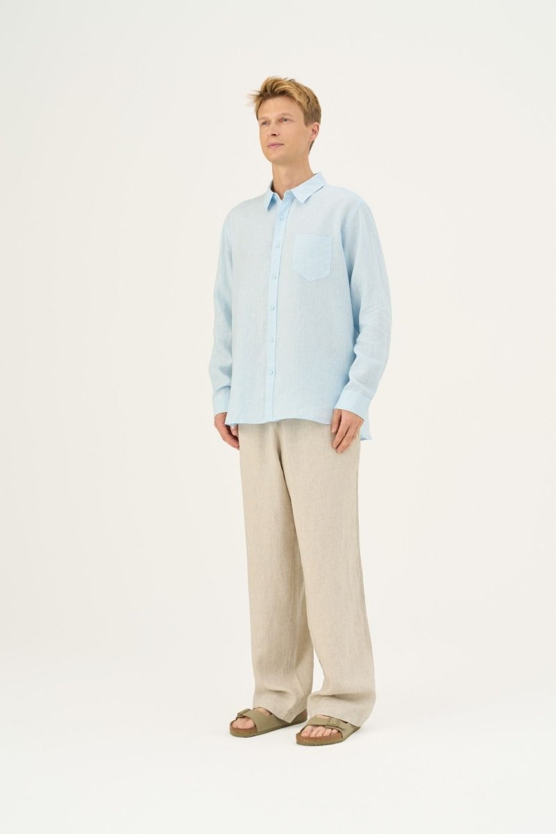 Bequeme Leinenhose für Herren in Melange - The Baltic Shop