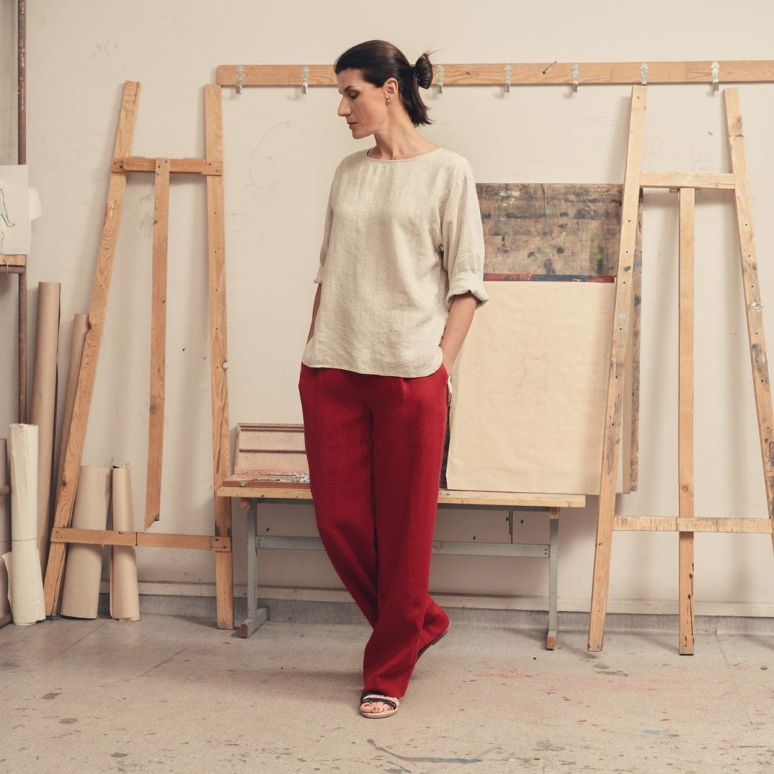 Billberry Top aus Leinen in 2 Farben - The Baltic Shop