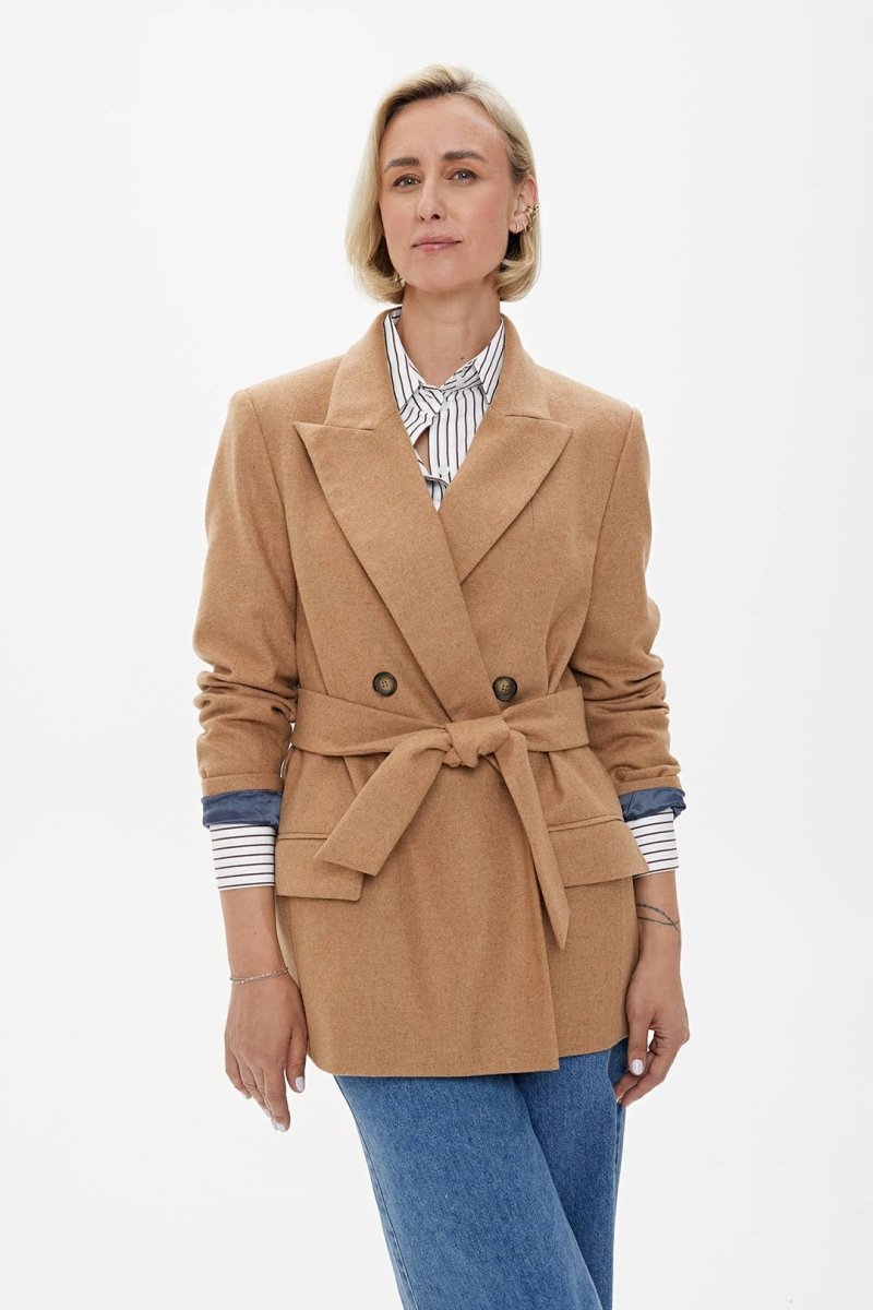 Blazer 'MILAN' - Premium - Wollmischung in Karamell - The Baltic Shop