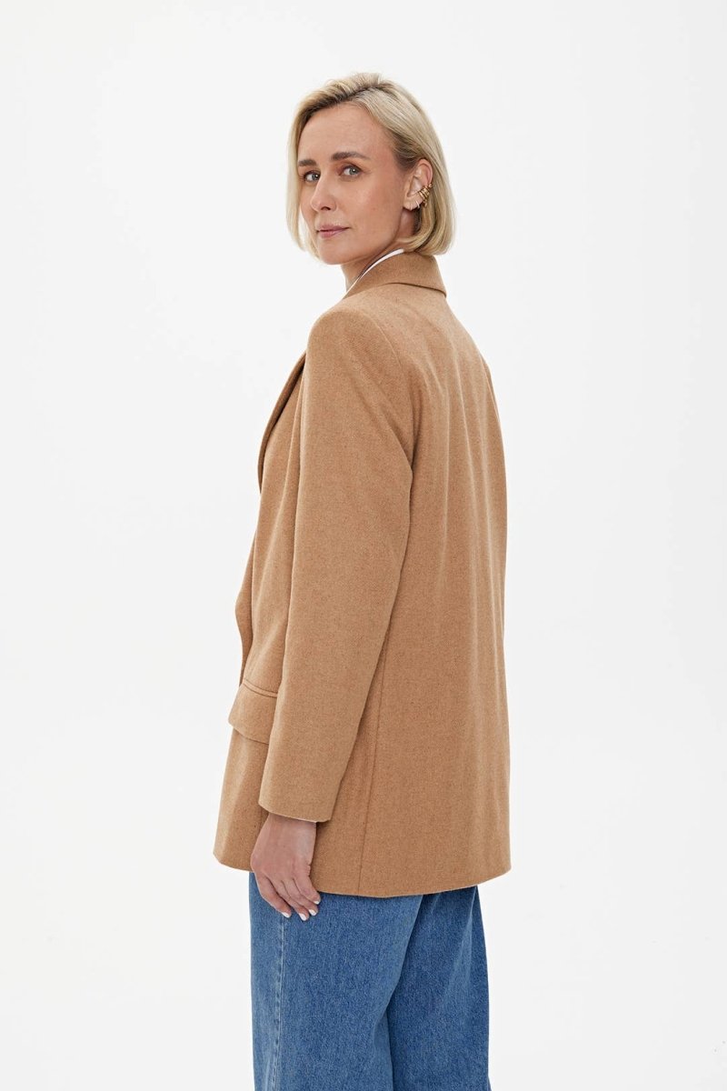 Blazer 'MILAN' - Premium - Wollmischung in Karamell - The Baltic Shop