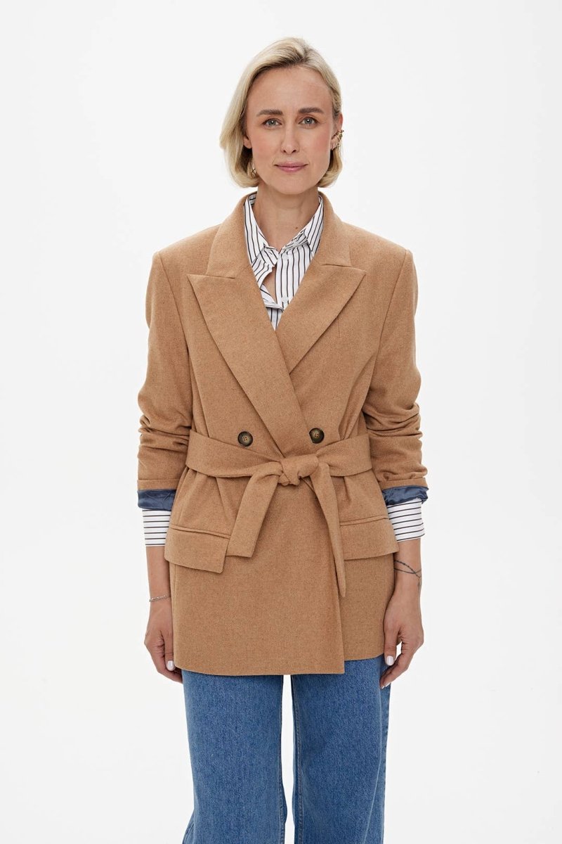 Blazer 'MILAN' - Premium - Wollmischung in Karamell - The Baltic Shop