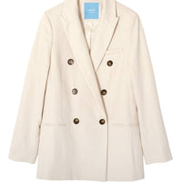 Blazer „SAN FRANCISCO“ - weiches, elfenbeinfarbenes Baumwoll - Leinen - The Baltic Shop