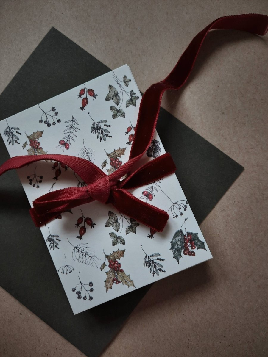 Blumen für die Wintersaison//Kleine, flache Karte - The Baltic Shop