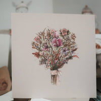 Blumenstrauß mit Duftwicken / Klappkarte - The Baltic Shop