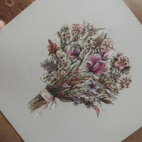 Blumenstrauß mit Duftwicken / Klappkarte - The Baltic Shop