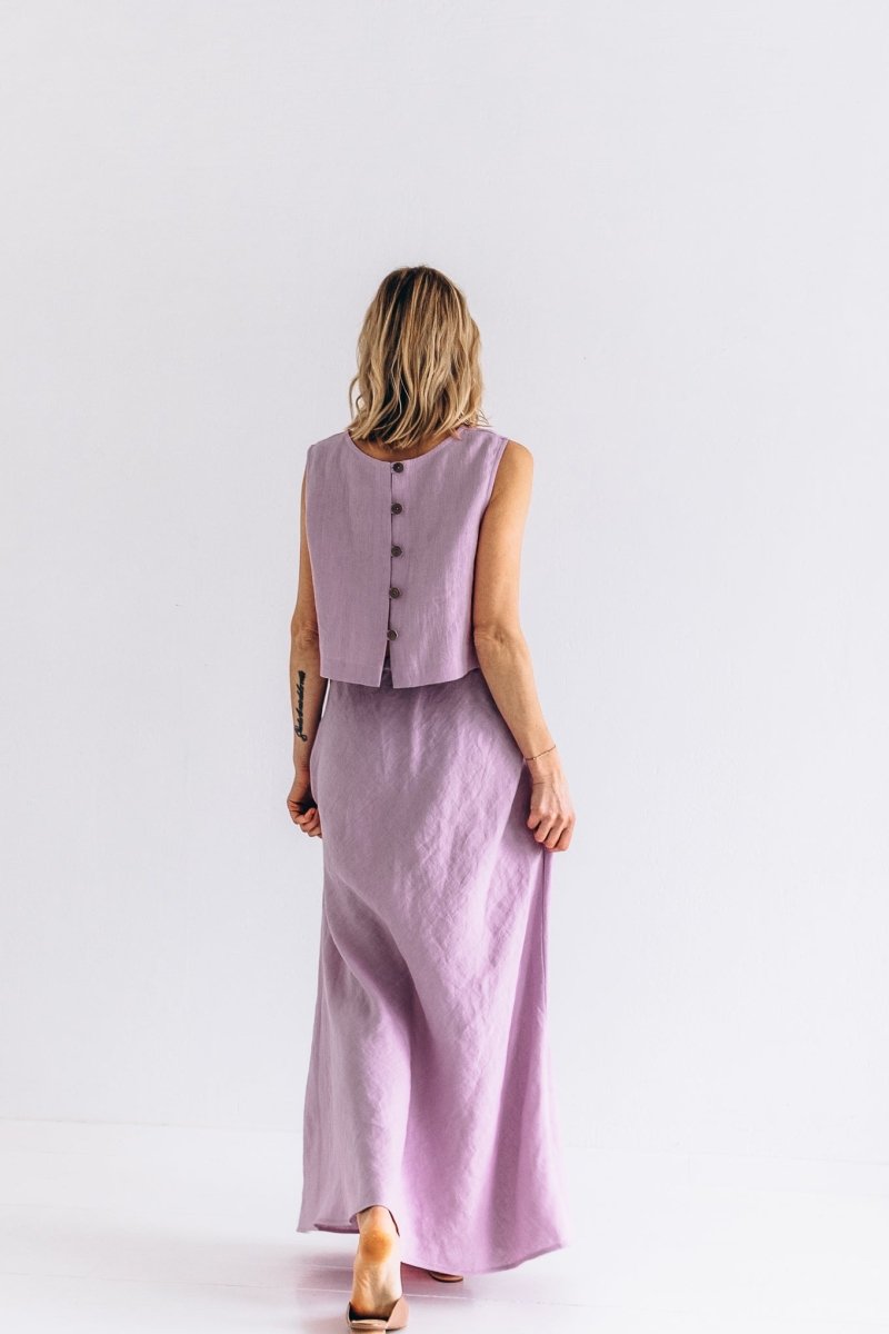 Bodenlanger Rock aus Leinen "Lina" - The Baltic Shop