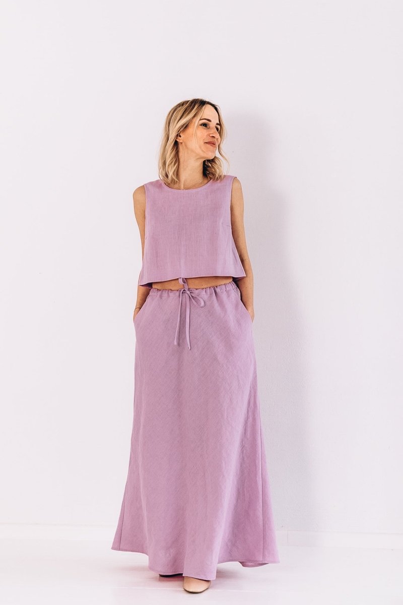 Bodenlanger Rock aus Leinen "Lina" - The Baltic Shop