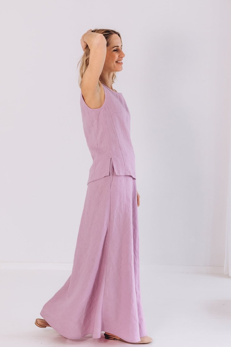 Bodenlanger Rock aus Leinen "Lina" - The Baltic Shop