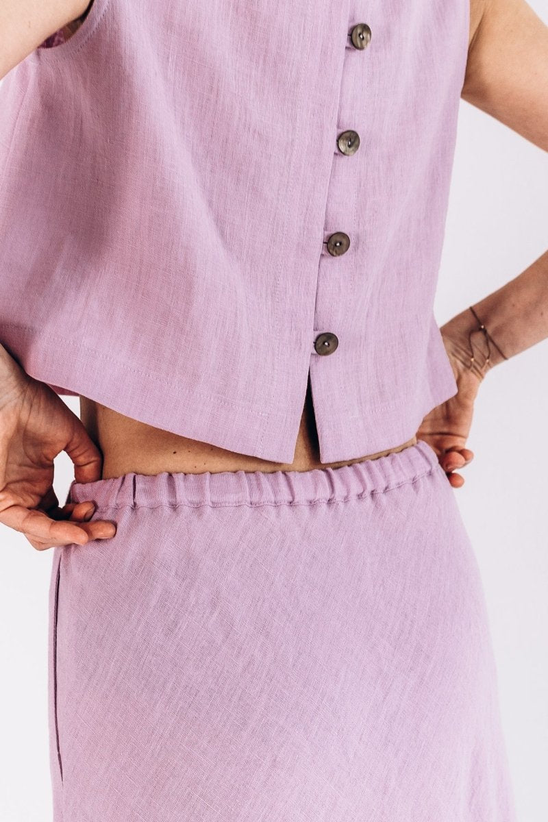 Bodenlanger Rock aus Leinen "Lina" - The Baltic Shop