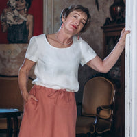 Bodenlanger Rock aus Leinen "Lina" - The Baltic Shop