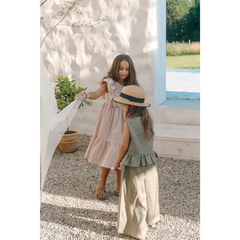 Breite Leinenhose in Khaki - The Baltic Shop