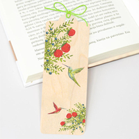 Kolibris - Lesezeichen aus Holz
