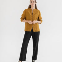 Cherry Tree Jacke aus Leinen in Bronze - The Baltic Shop