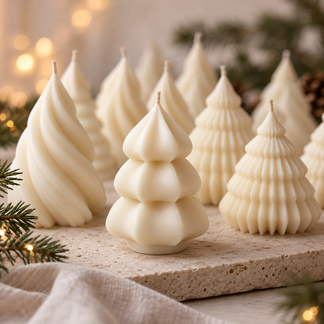 Christbaum-Kerze aus Soja- & Rapswachs - The Baltic Shop