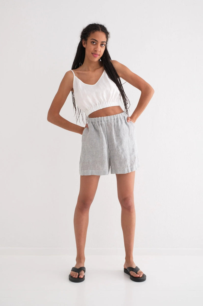 Crop Top aus Leinen - The Baltic Shop
