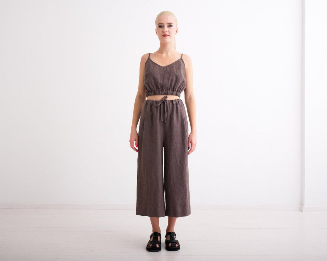 Crop Top aus Leinen - The Baltic Shop