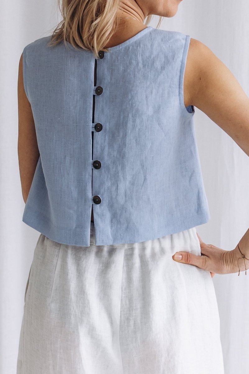 Crop Top aus Leinen "Julia" - The Baltic Shop