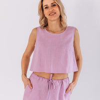 Crop Top aus Leinen "Julia" - The Baltic Shop