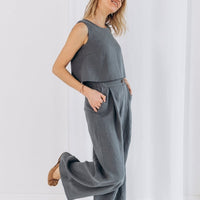 Crop Top aus Leinen "Julia" - The Baltic Shop