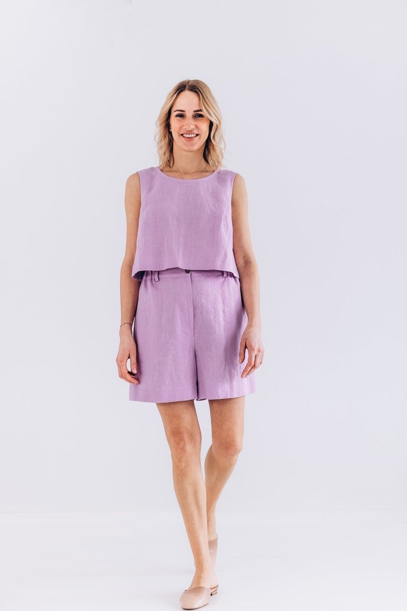 Crop Top aus Leinen "Julia" - The Baltic Shop