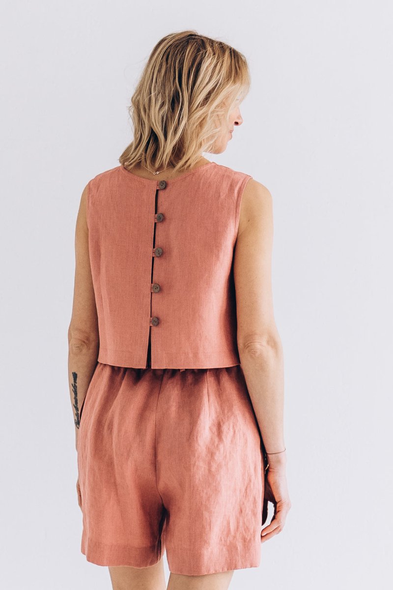 Crop Top aus Leinen "Julia" - The Baltic Shop