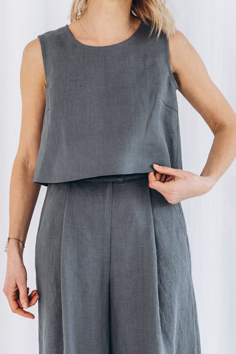 Crop Top aus Leinen "Julia" - The Baltic Shop