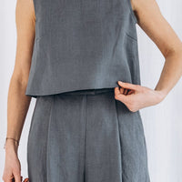 Crop Top aus Leinen "Julia" - The Baltic Shop