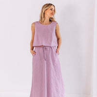 Crop Top aus Leinen "Julia" - The Baltic Shop