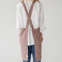 Crossback Latzschürze aus Leinen in viele Farben