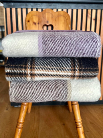 Decke aus 100% Wolle in viele Farben - The Baltic Shop