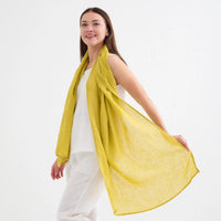 Dünner Leinenschal ohne Fransen in verschieden Farben - The Baltic Shop