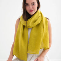 Dünner Leinenschal ohne Fransen in verschieden Farben - The Baltic Shop