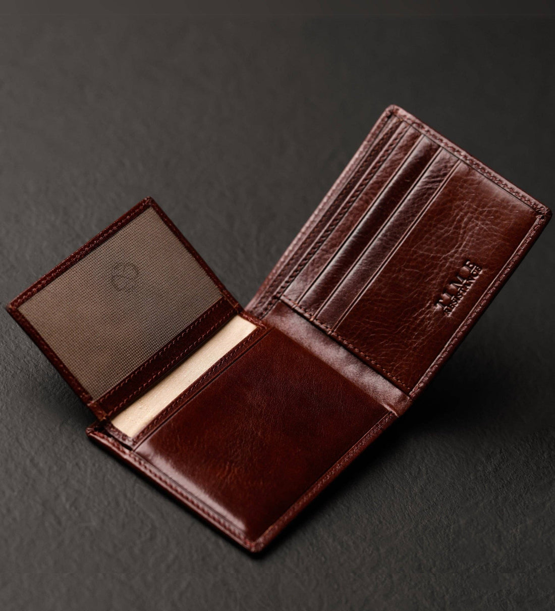 Leder-Bifold-Geldbörse - Poetic Justice