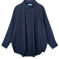 Oversized Hemd aus 100 % Baumwolle – Navy