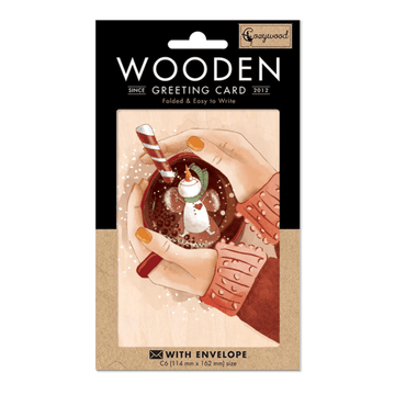 Eine magische Zeit - Weihnachtskarte aus Holz - The Baltic Shop