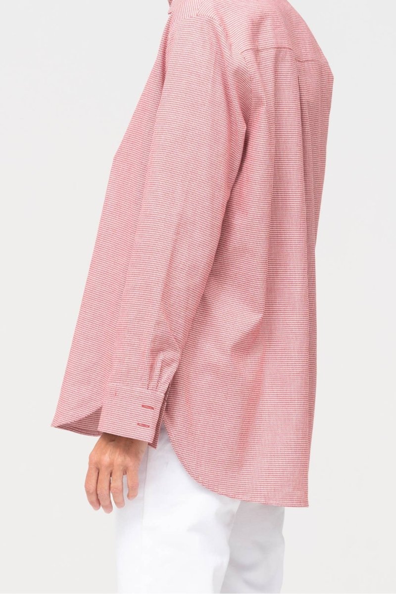 Entspanntes Hahnentritt - Hemd in Altrosa - The Baltic Shop