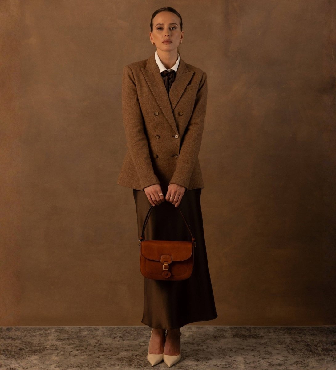 Geflochtene Ledertasche in Braun - The Baltic Shop