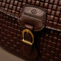 Geflochtene Ledertasche in Braun - The Baltic Shop