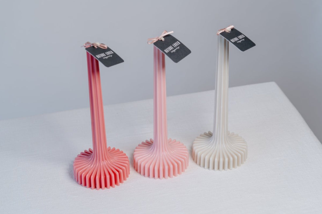 Geometrische Stabkerze aus Rapswachs - The Baltic Shop