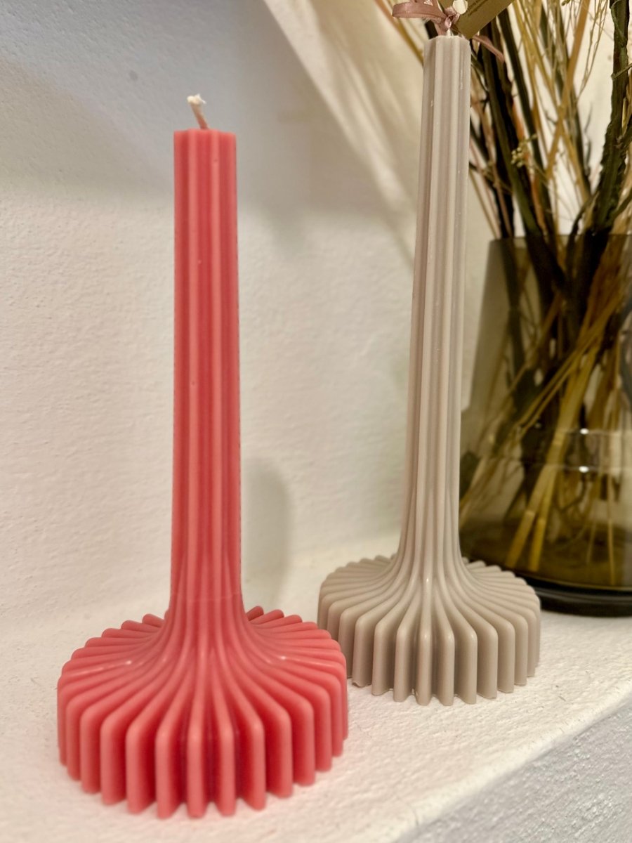 Geometrische Stabkerze aus Rapswachs - The Baltic Shop