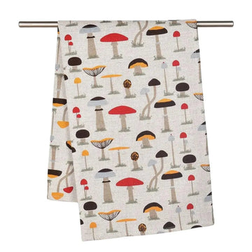 Geschirrtuch aus Leinen mit Pilzemotiv - The Baltic Shop