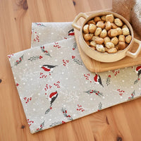 Geschirrtuch aus Leinen mit Weihnachtlichen Motiv - The Baltic Shop