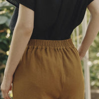 Gladiolus Hose aus Leinen in Bronze - The Baltic Shop