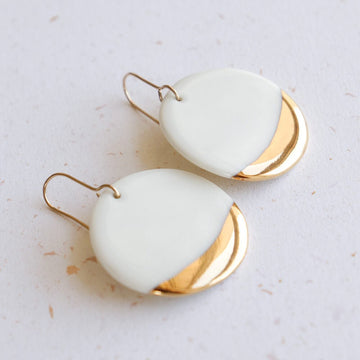 Handgemachte Runde Porzellan - Ohrringe - The Baltic Shop