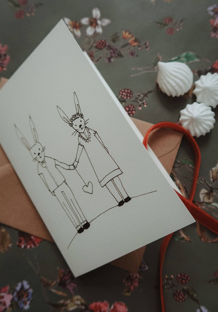 Hasenpaar/Klappkarte - The Baltic Shop