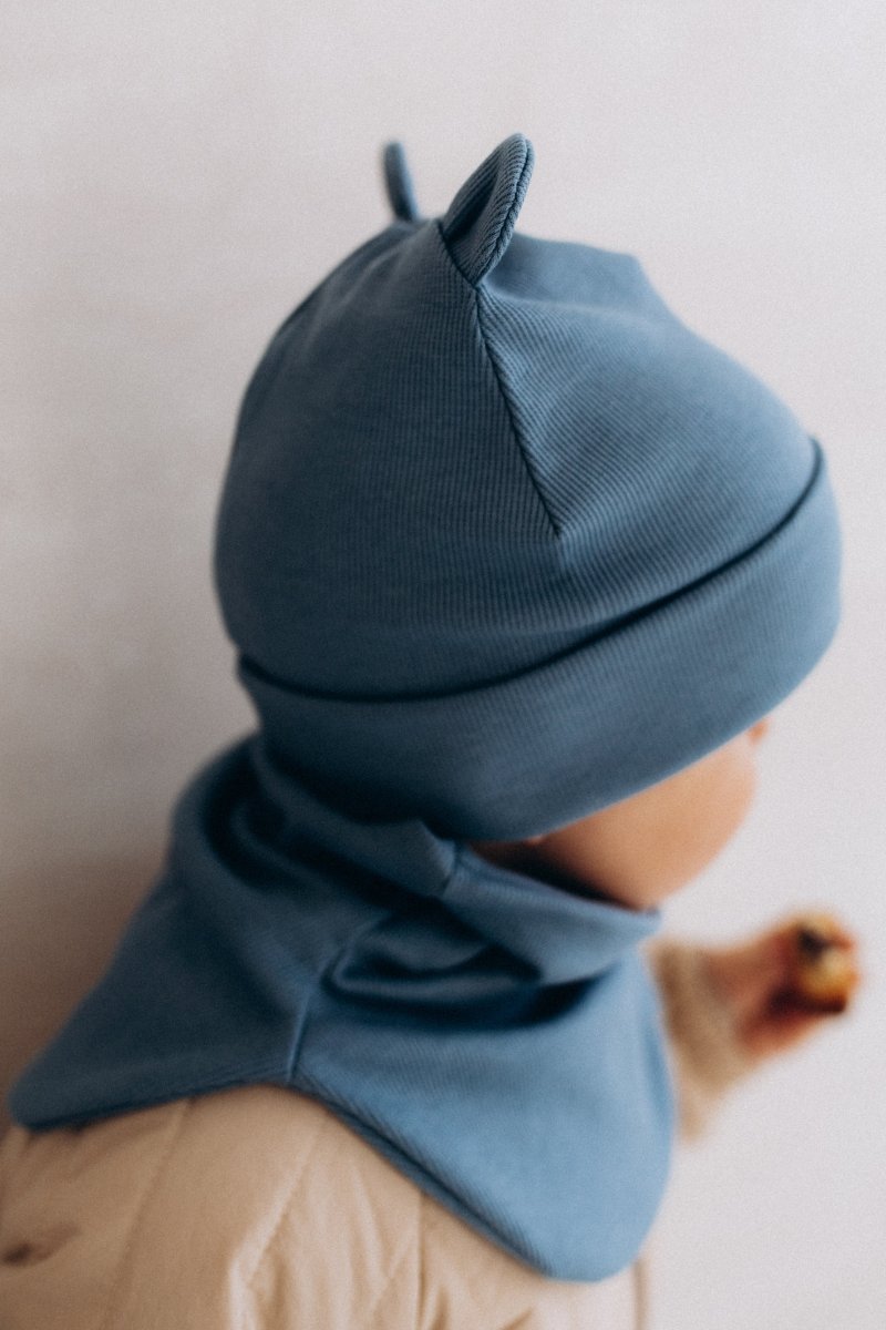 Haube aus Bio Baumwolle mit Teddy Ohren - The Baltic Shop